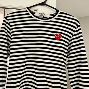 Comms Des Garçons x PLAY Striped Long sleeve
